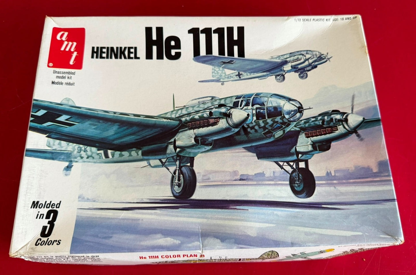 AMT. HEINKEL HE 111H. 1/72 SCALE. No. 7132.