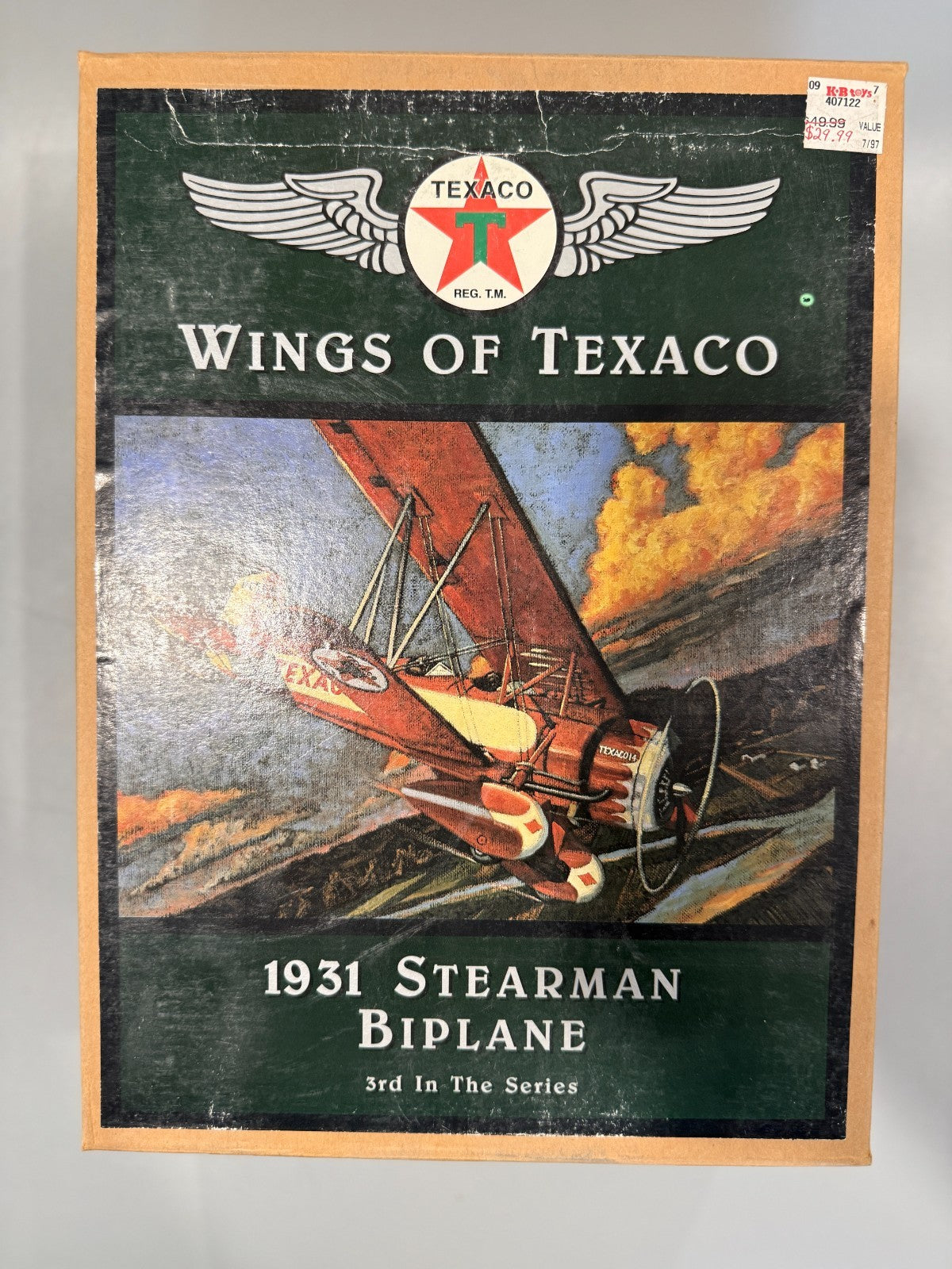 Ertl F121 Wings of Texaco 1931 Stearman Biplane Airplane Bank 3rd Series