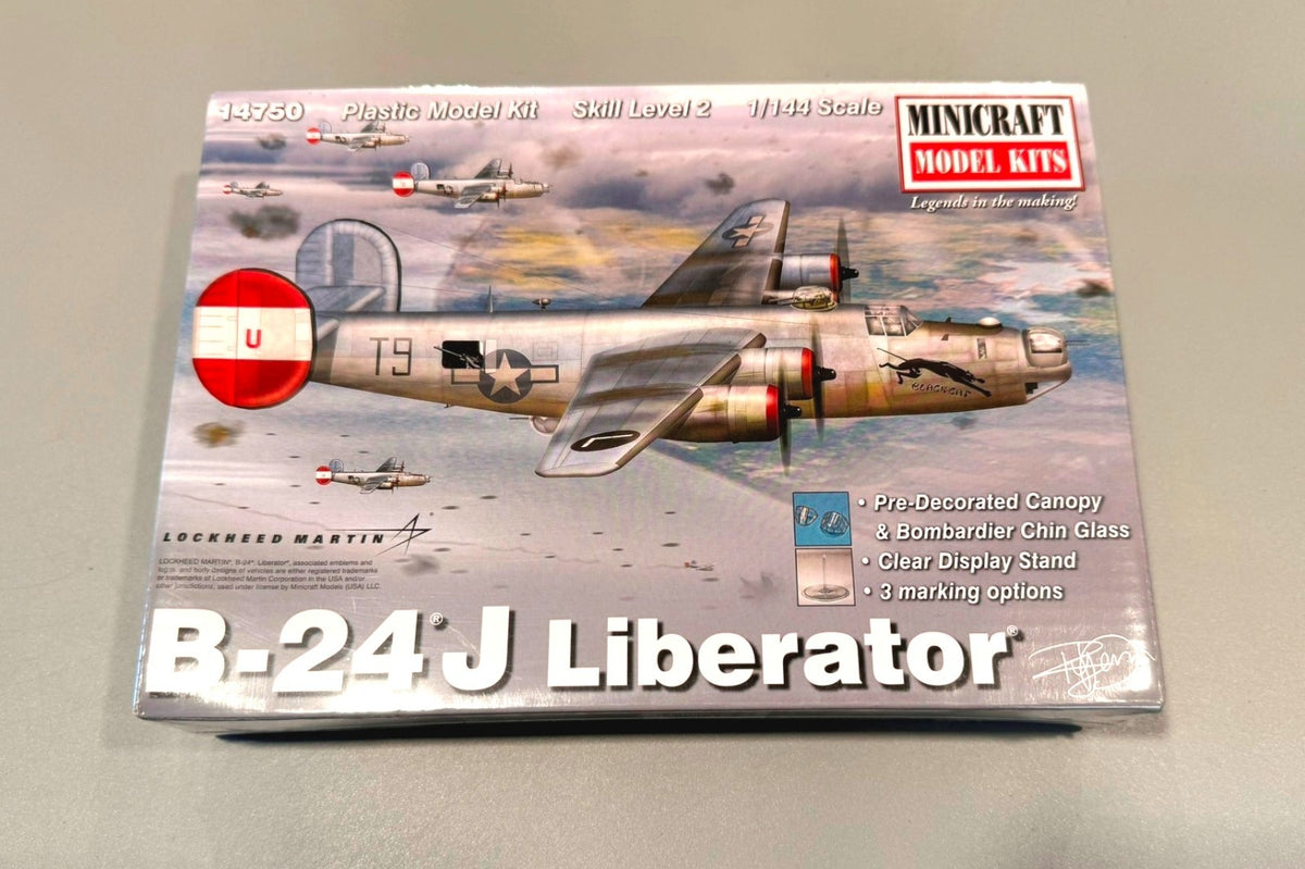 Minicraft 14750 B-24J Liberator 1/144 Scale Model Kit