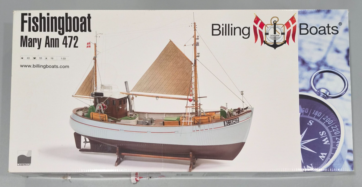 Billing Boats BB472 Mary Ann Fishing Boat 1:33 Scale Wooden Model Ship Kit