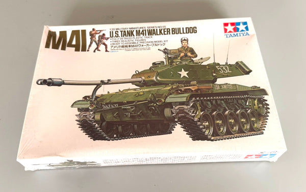TAMIYA. U.S. TANK M41 WALKER BULLDOG. 1/35 SCALE. SERIES NO. 55.