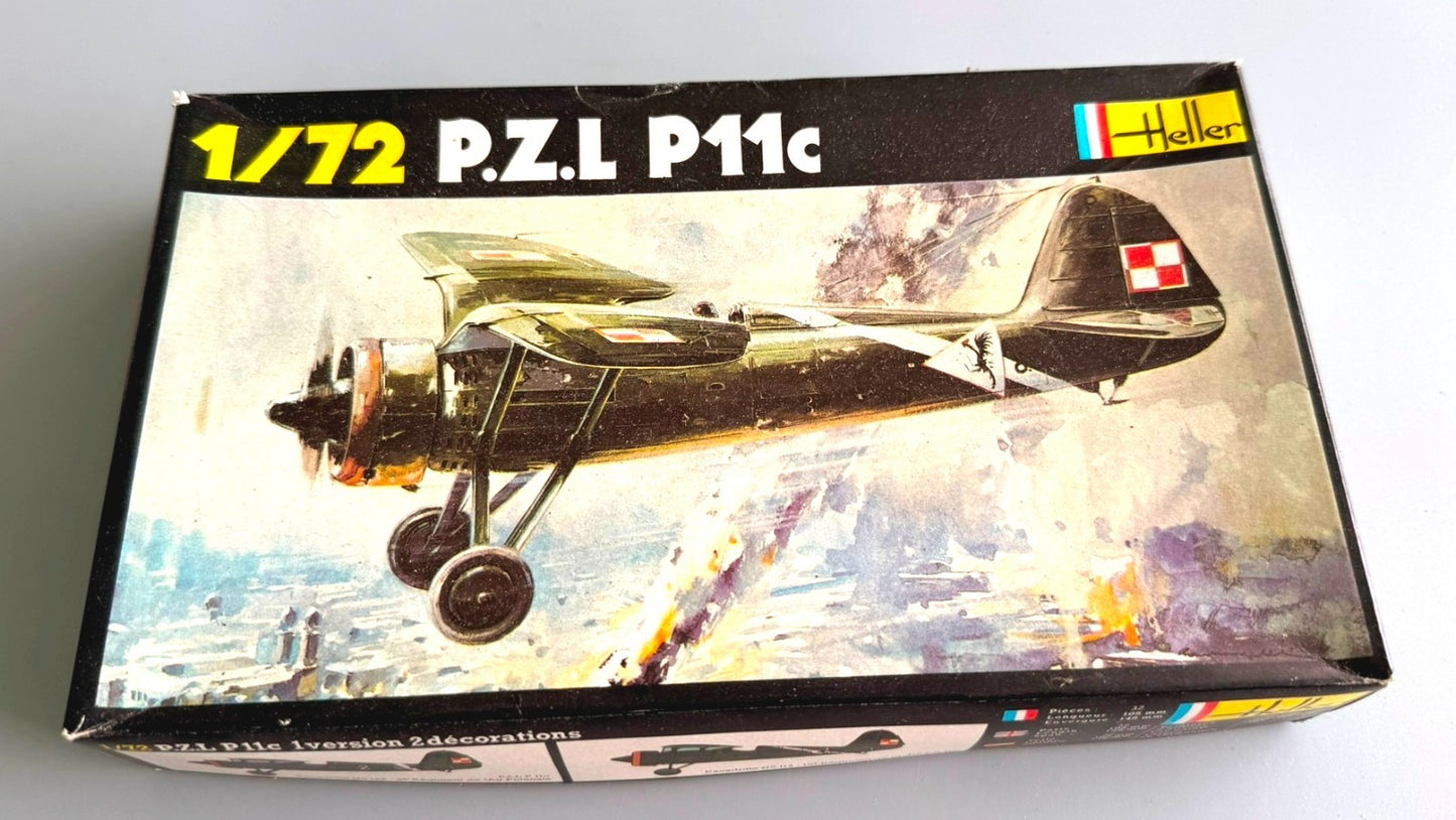 HELLER 248 PZL P.11c 1/72 Scale Polish Fighter Aircraft Model Kit