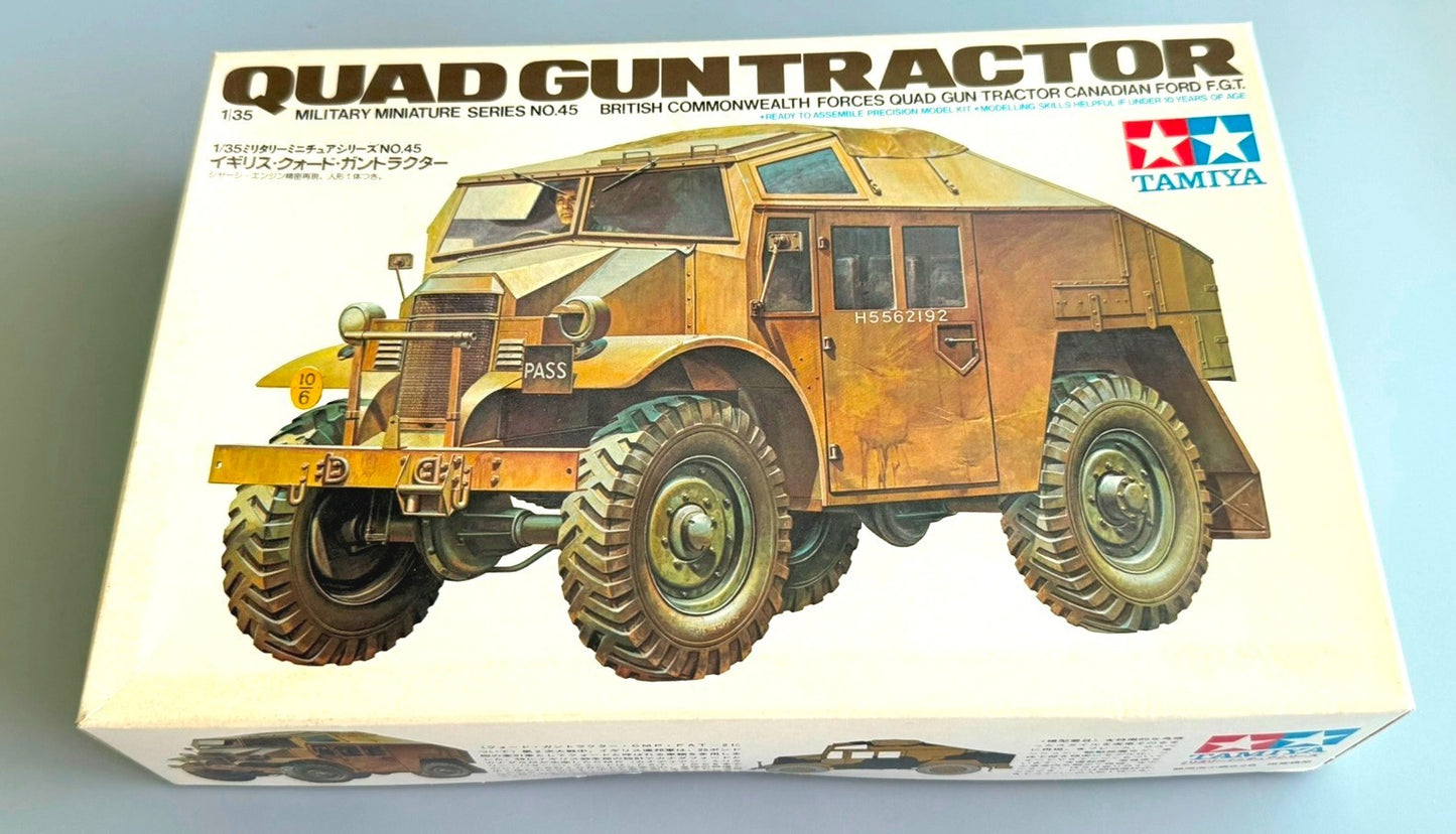 TAMIYA. 35045. QUAD GUN TRACTOR. 1/35 SCALE.