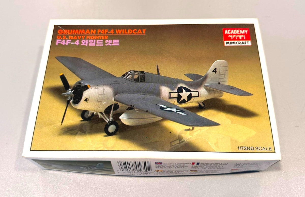 Academy Minicraft Grumman F4F-4 Wildcat U.S. Navy Fighter 1/72 Model Kit #1650