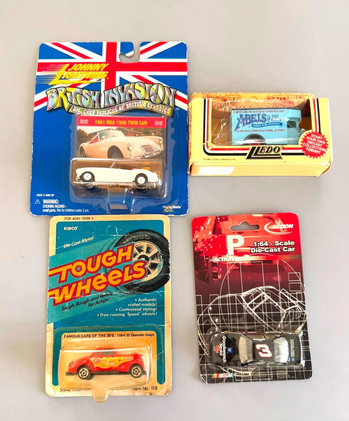 Lot of 4 Vintage Collectible Diecast Cars & Trucks Assorted Brands