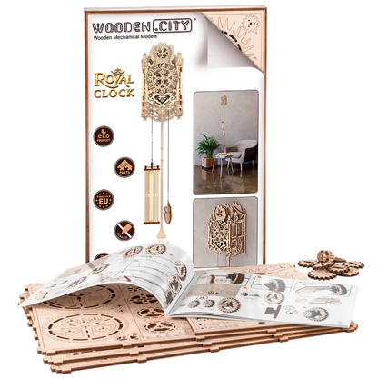 Wooden City 3D Wooden Clock Puzzle Royal Clock