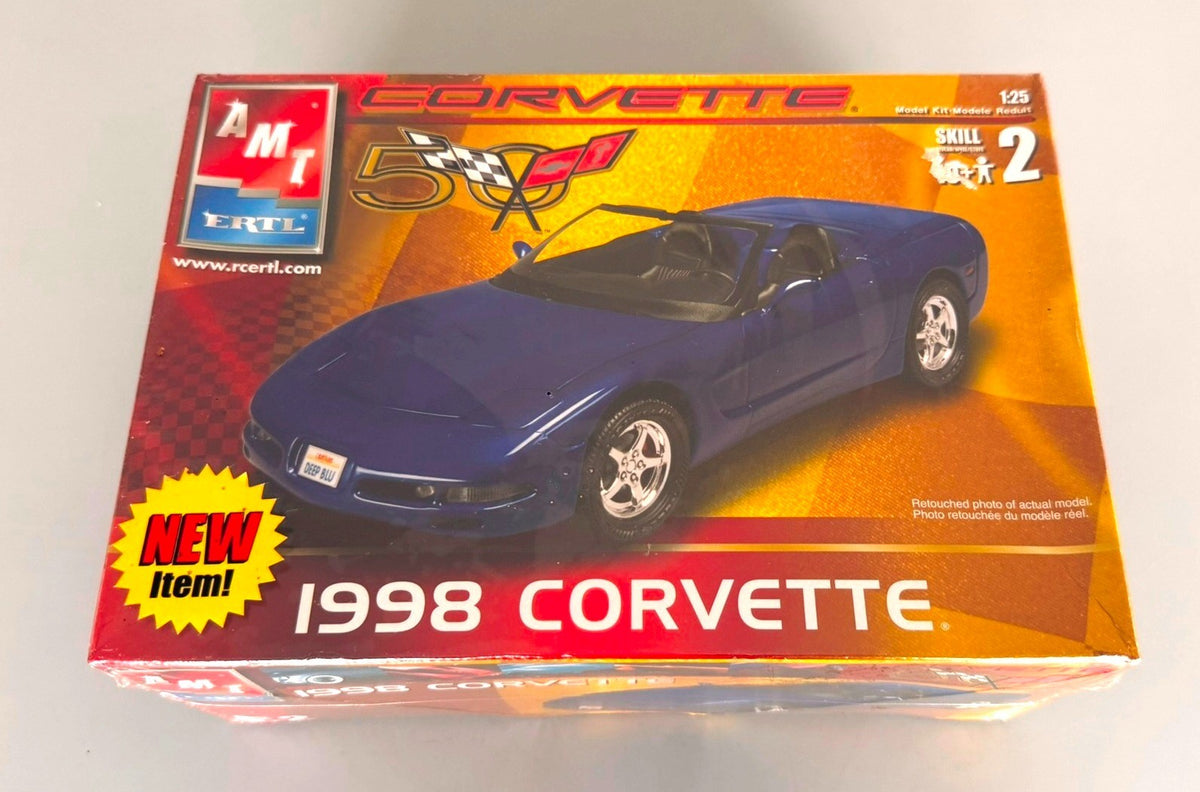 AMT ERTL 1998 Chevrolet Corvette 50th Anniversary 1/25 Model Kit Skill 2