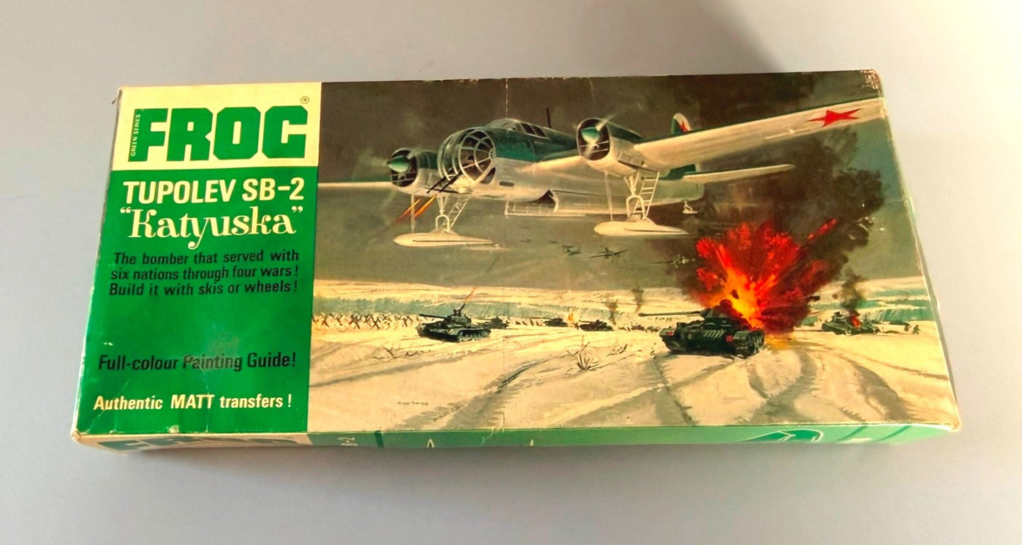 FROG Tupolev SB-2 Katyuska 1/72 Soviet Bomber Vintage Model Kit
