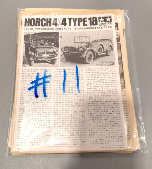 Vintage Plastic Model Kit Instructions Lot of 10 Assorted Original Sheets. #11