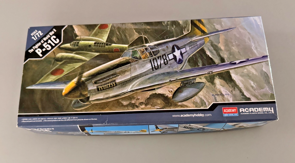 Academy P-51C Mustang WWII Fighter Aircraft 1/72 Model Kit #12441