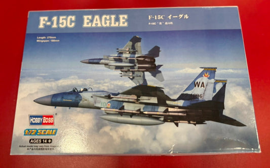 HOBBY BOSS. F-15C EAGLE. 1/72 SCALE. No. 51595.  (Incomplete)