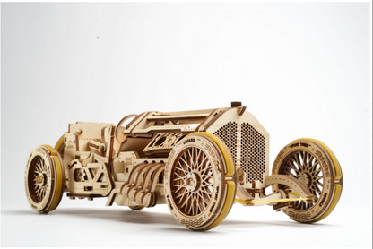 UGears U-9 Grand Prix Car Wooden 3D Puzzle, Model 70044