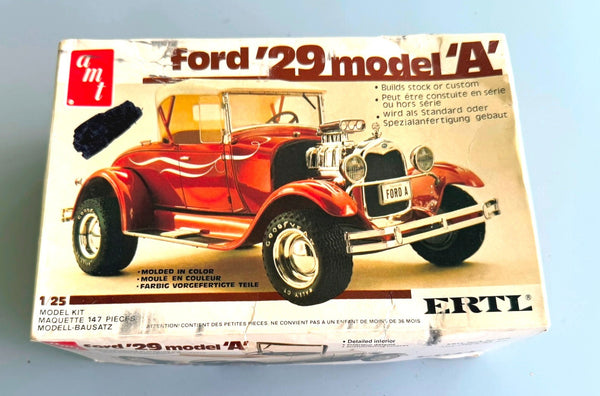 AMT ERTL 1929 FORD MODEL A 1/25 SCALE MODEL KIT CUSTOM OR STOCK