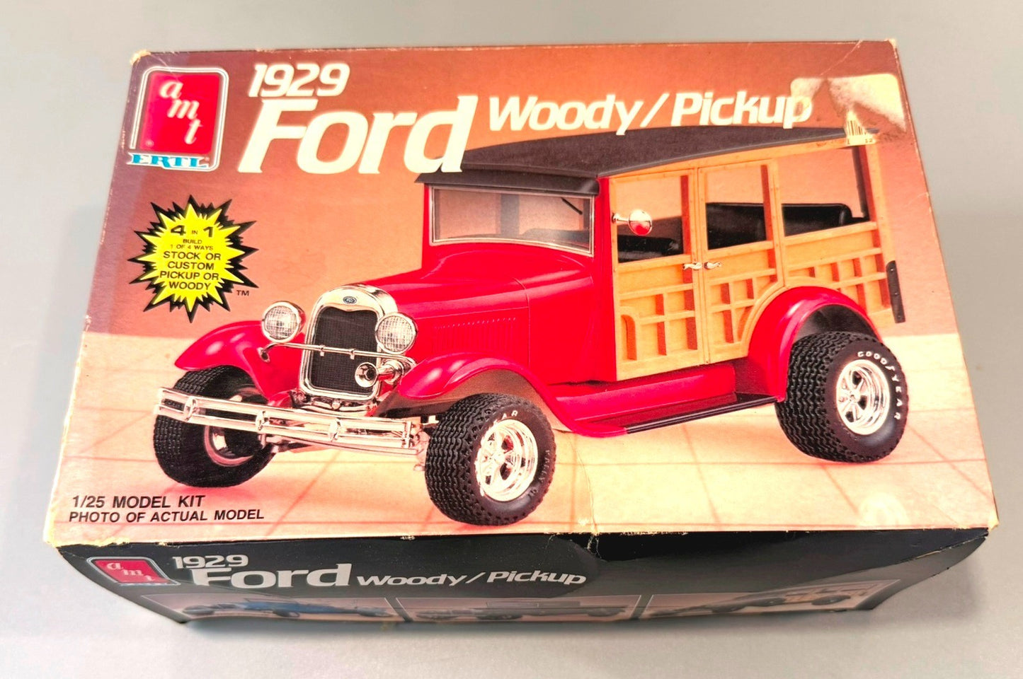 AMT/Ertl 1929 Ford Woody/Pickup 4-in-1. 1/25 Scale Model Kit  6574