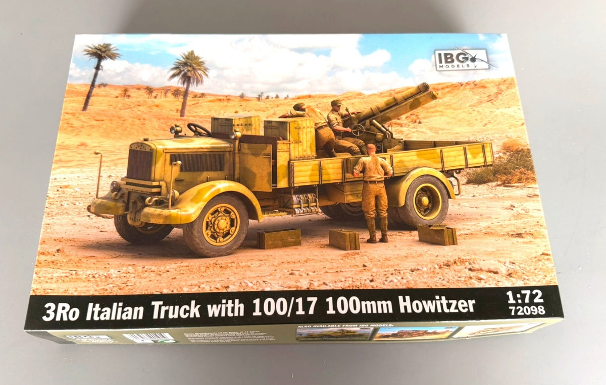 IBG Models 72098 3Ro Italian Truck with 100/17 100mm Howitzer WWII 1/72 scale