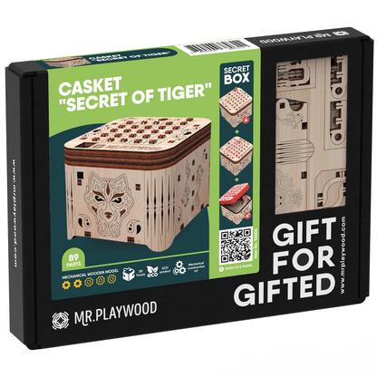 Mr.Playwood Casket Secret of Tiger Mechanical Wooden Model