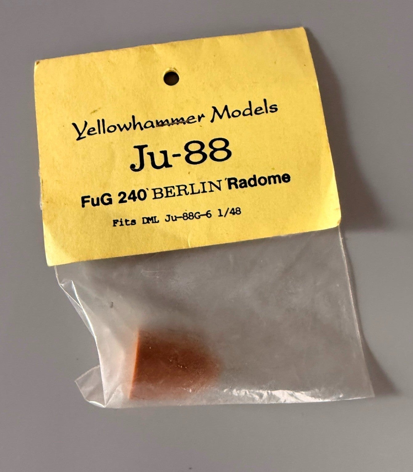 Yellowhammer Models 1/48 Ju-88 FuG 240 Berlin Radome Resin Conversion Set