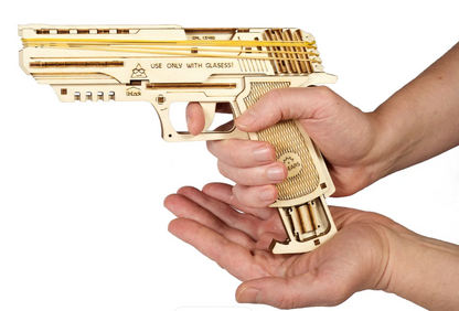UGears Wolf-01 Handgun Wooden 3D Puzzle, Model 70047