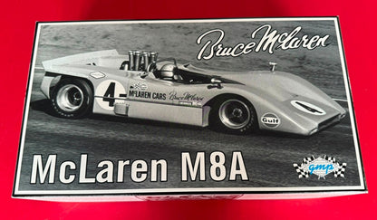 GMP. 12021. BRUCE McLAREN. McLAREN M8A. 1/18 SCALE.