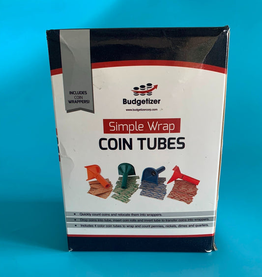 Budgetizer Coin Storage & Sorter Tubes 4 Color