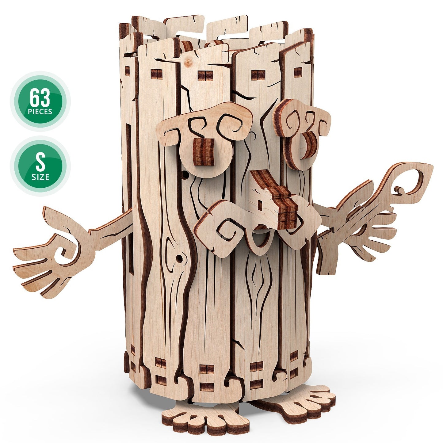 Mr.Playwood Forest Spirit "Moneybox" Mechanical Wooden Model