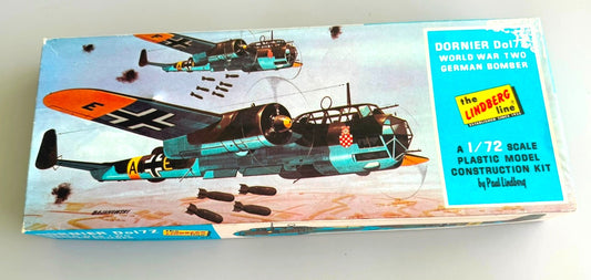 Lindberg 577 Dornier Do 17Z WWII German Bomber 1/72 Aircraft Model Kit Vintage