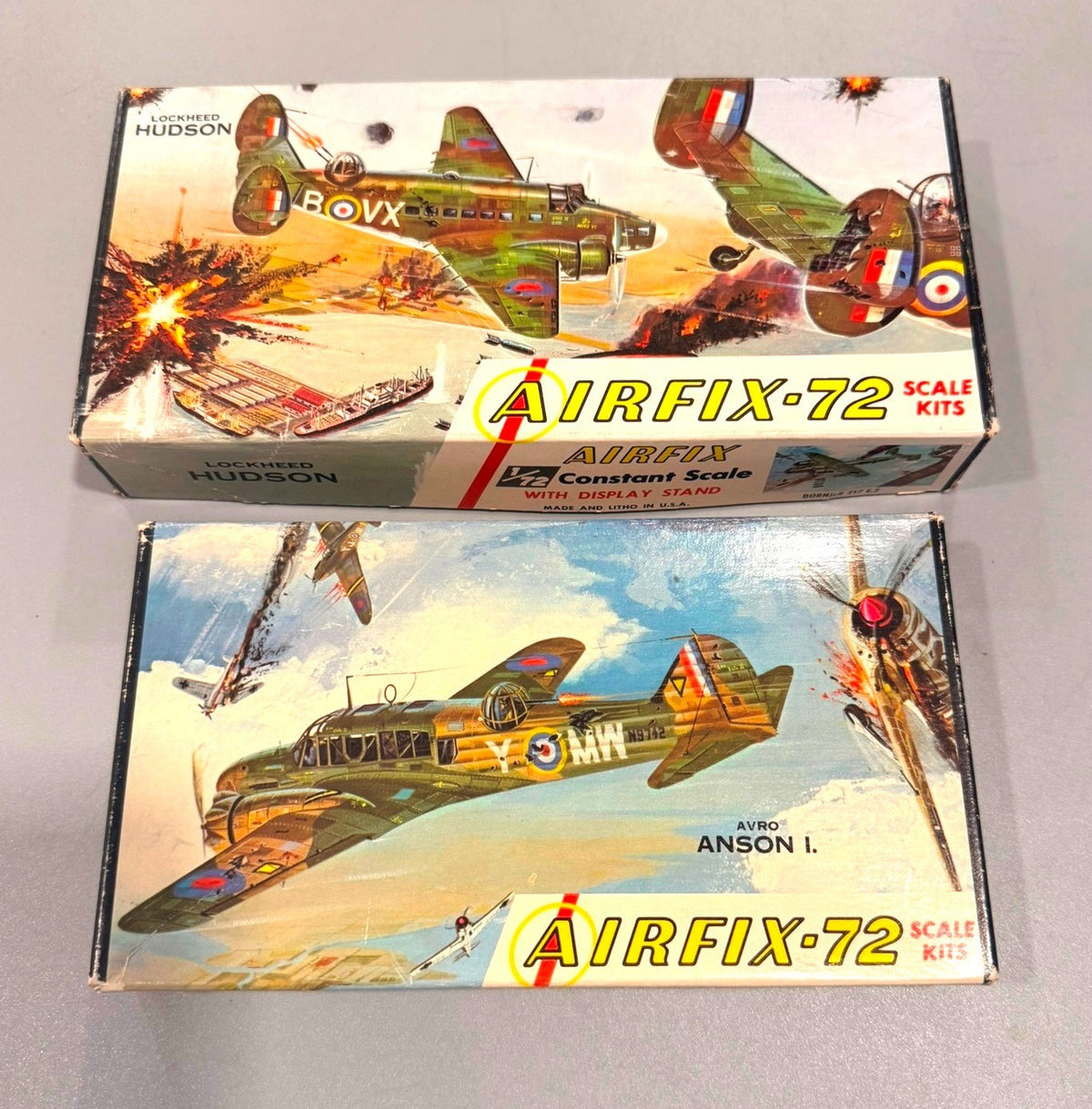 Airfix 1/72 Lockheed Hudson & Avro Anson I WWII Aircraft Lot of 2