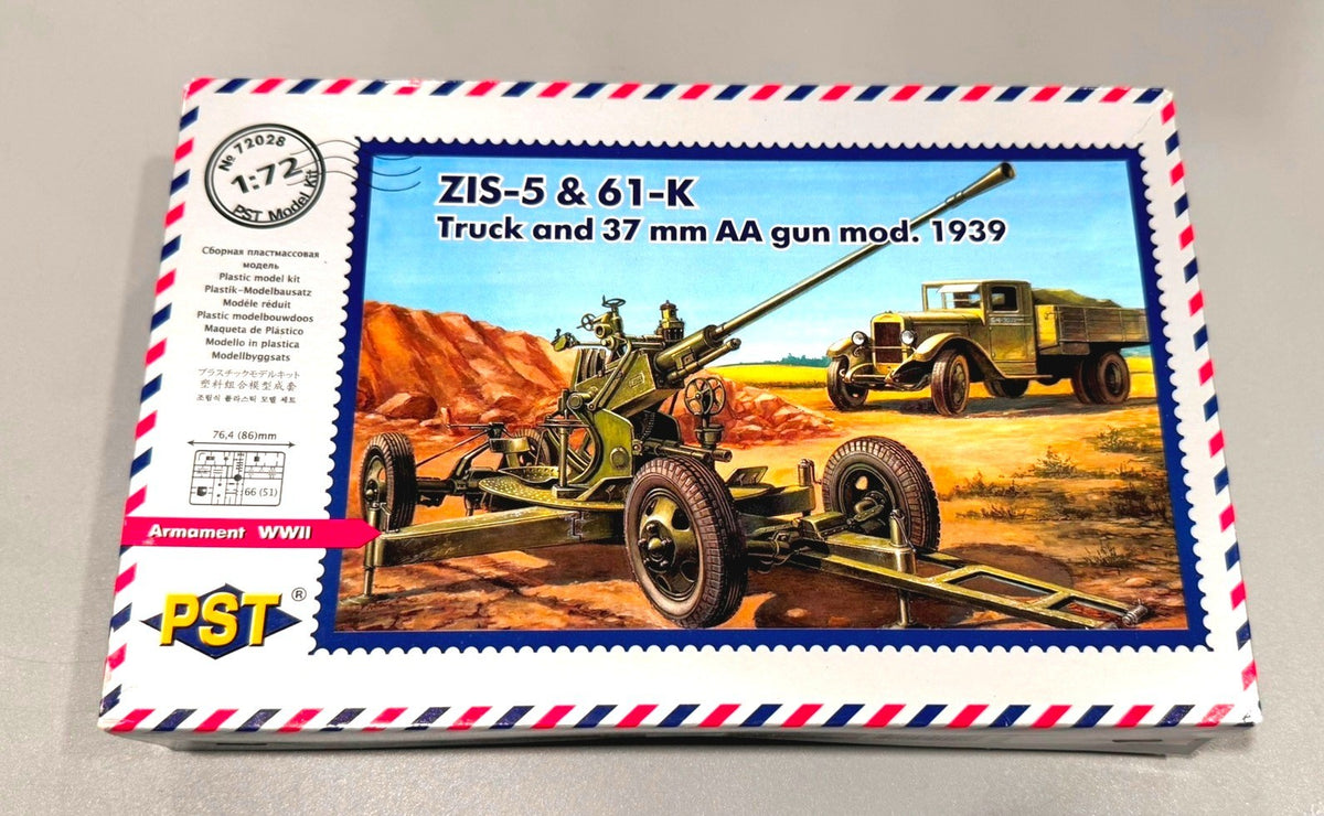 PST 72028 ZIS-5 TRUCK & 61-K 37MM AA GUN MODEL 1939 1/72 SCALE MODEL KIT