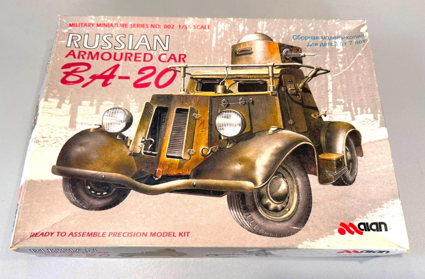 Alan Hobbies BA-20 Russian Armored Car 1/35 Vintage Plastic Model Kit 002