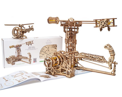 UGears Aviator Wooden 3D Puzzle, Model 70053