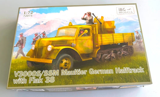 IBG MODELS 72075 V3000S/SSM MAULTIER GERMAN HALFTRACK W/ FLAK 38 1/72
