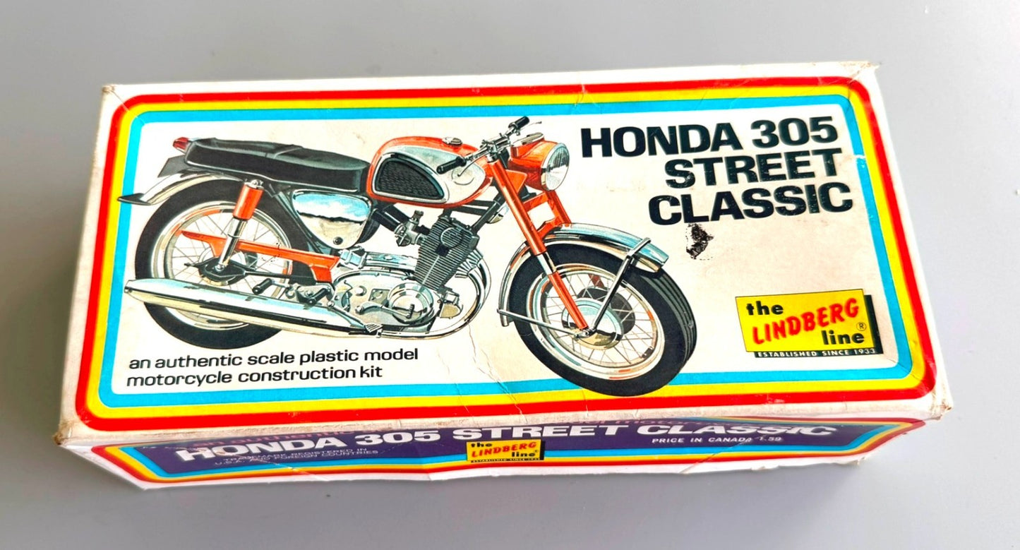 LINDBERG 1223 HONDA 305 STREET CLASSIC MOTORCYCLE MODEL KIT VINTAGE