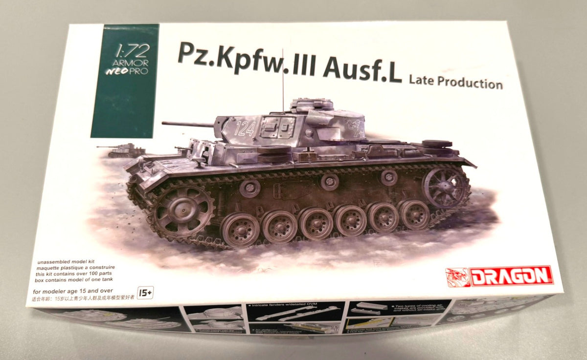 Dragon Pz.Kpfw. III Ausf. L Late Production 1:72 Scale Armor Pro Model Kit #7645