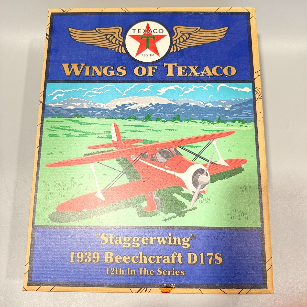 Ertl 21425P Texaco 1939 Beechcraft D17S Staggerwing Diecast Airplane Bank