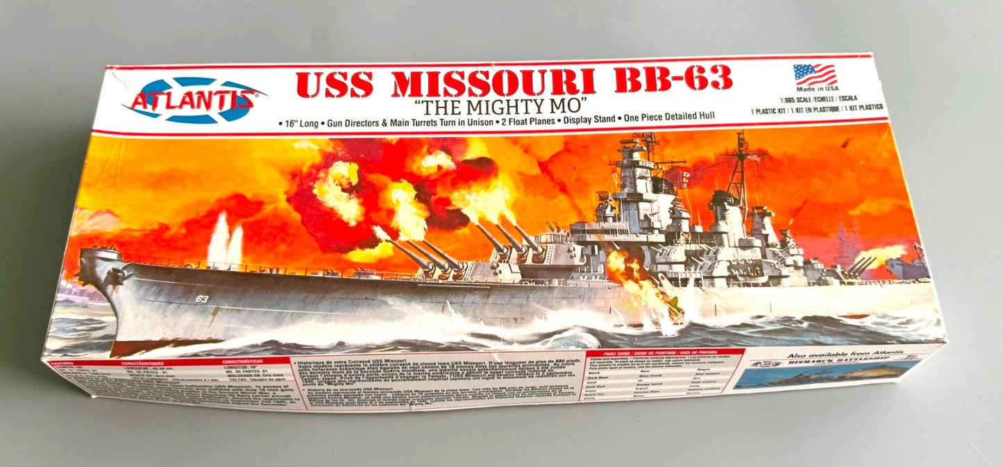 Atlantis USS Missouri BB-63 Battleship 1/665 Scale Model Kit M3000
