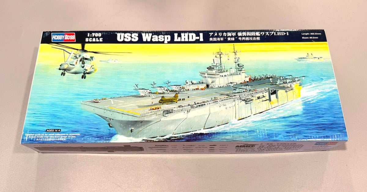 HobbyBoss 1/700 USS Wasp LHD-1 Amphibious Assault Ship Model Kit #83402