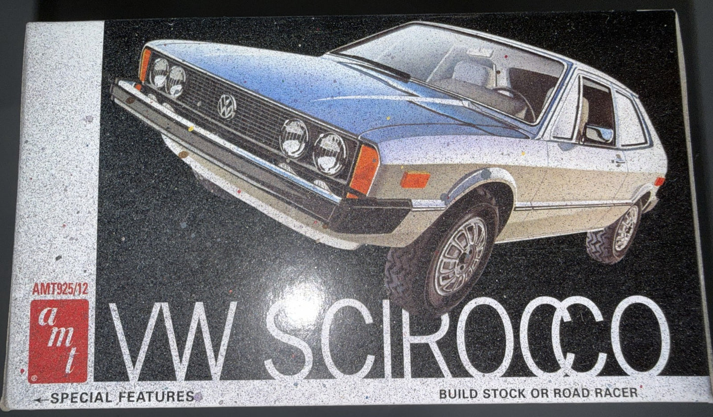AMT #AMT925/12 VW Scirocco 1:25 Scale Plastic Model Kit Open Box