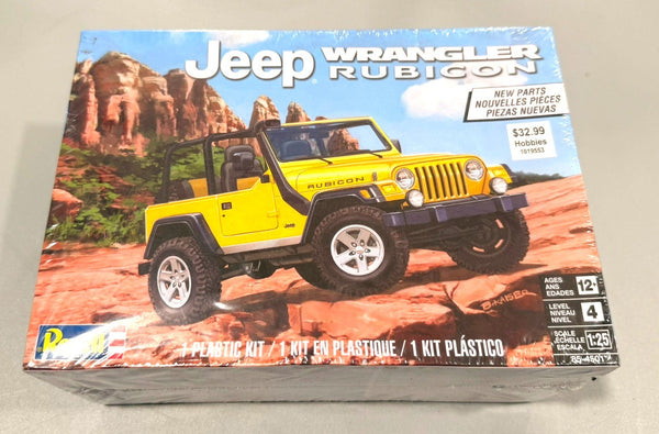 REVELL. JEEP WRANGLER RUBICON. 1/25 SCALE. PLASTIC MODEL KIT No. 85-4501.