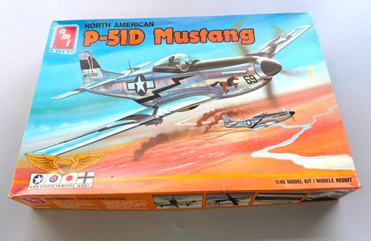 AMT Ertl North American P-51D Mustang Fighter Aircraft 1/48 Scale Kit #8880