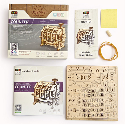 UGears STEM Lab Counter Wooden 3D Puzzle, Model 70130