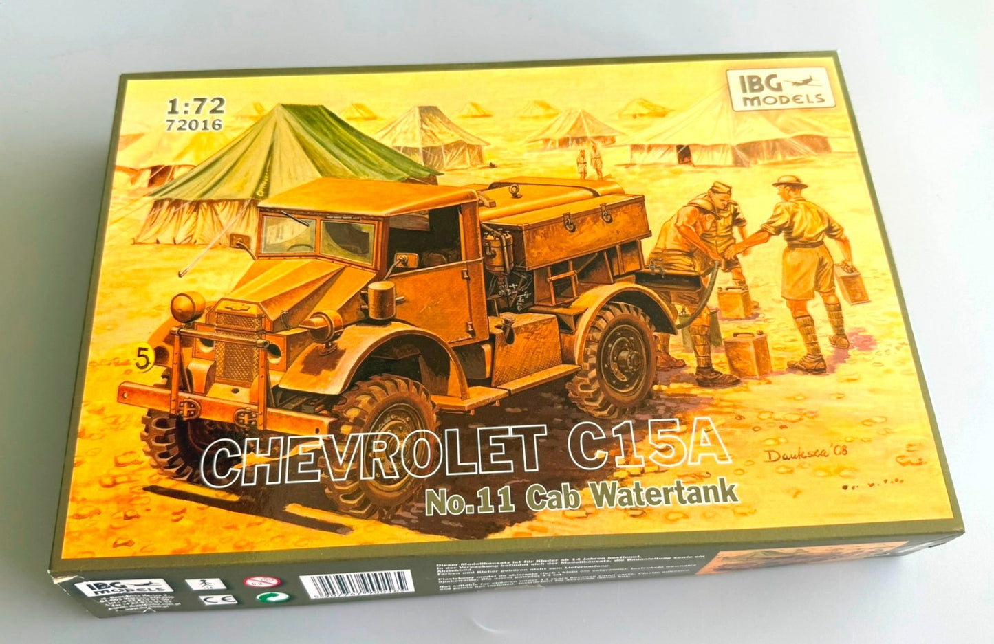 IBG MODELS. 72016. CHEVROLET C15A NO.11 CAB WATERTANK. 1/72 SCALE.