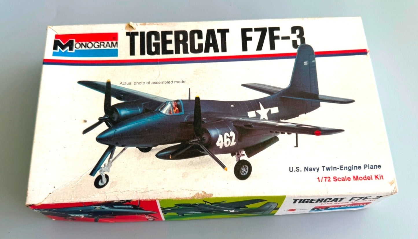 Monogram Tigercat F7F-3  1/72 Scale Model Kit 6813