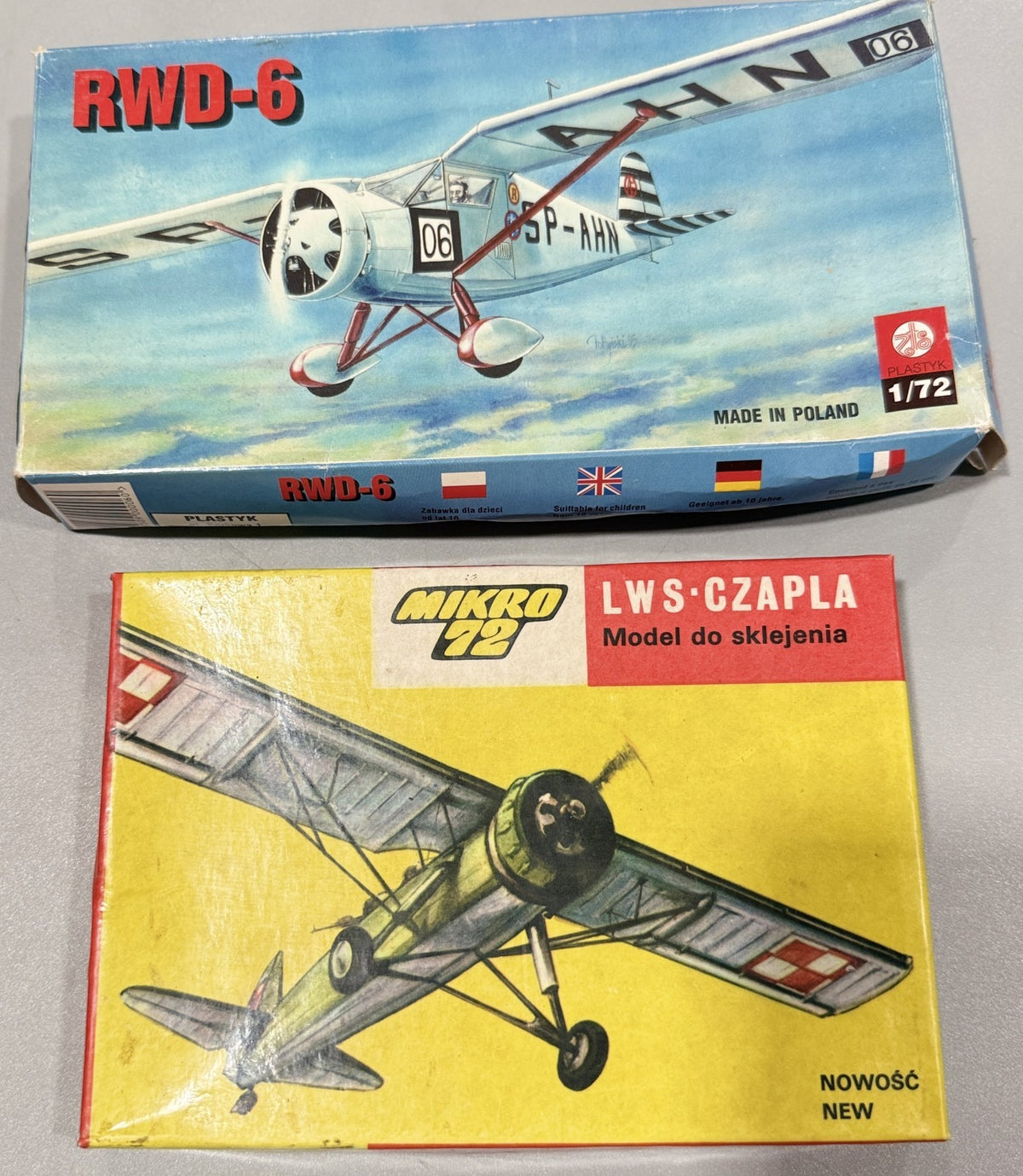 Plastyk RWD-6 & Mikro 72 LWS Czapla 1:72 Scale Vintage Polish Aircraft Kits