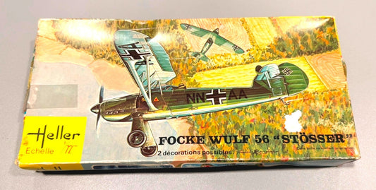 Heller Focke-Wulf Fw 56 Stösser 1/72 Model Kit #151 Vintage WWII German Trainer