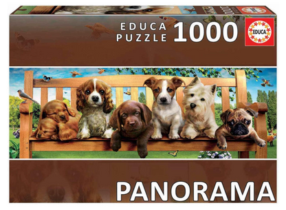 Educa Puppies in the Bank "Panorama" 1000 Piece Puzzle - 19038