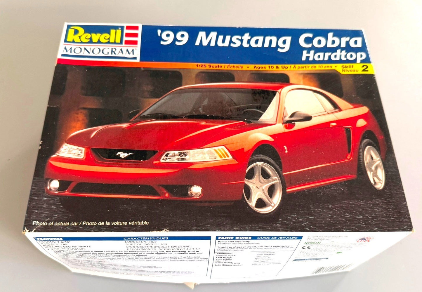 REVELL MONOGRAM 85-2535 1999 Ford Mustang Cobra Hardtop 1/25 scale