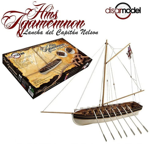 Disar Model HMS Agamemnon Launch Wooden Ship Kit 1:30 Scale
