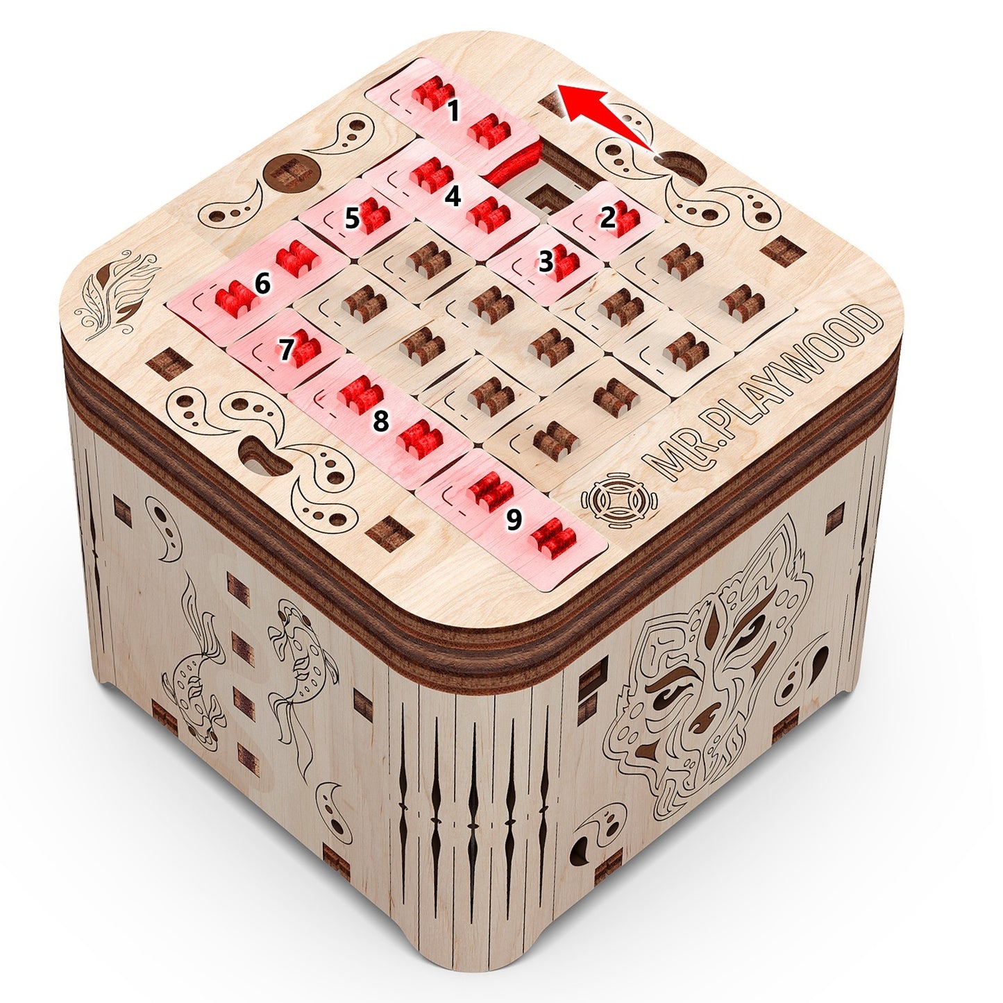 Mr.Playwood Casket Secret of Tiger Mechanical Wooden Model