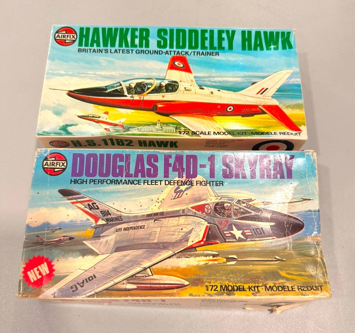 Airfix 1/72 Hawker Siddeley Hawk & Douglas F4D-1 Skyray Jet Model Kits Lot 2