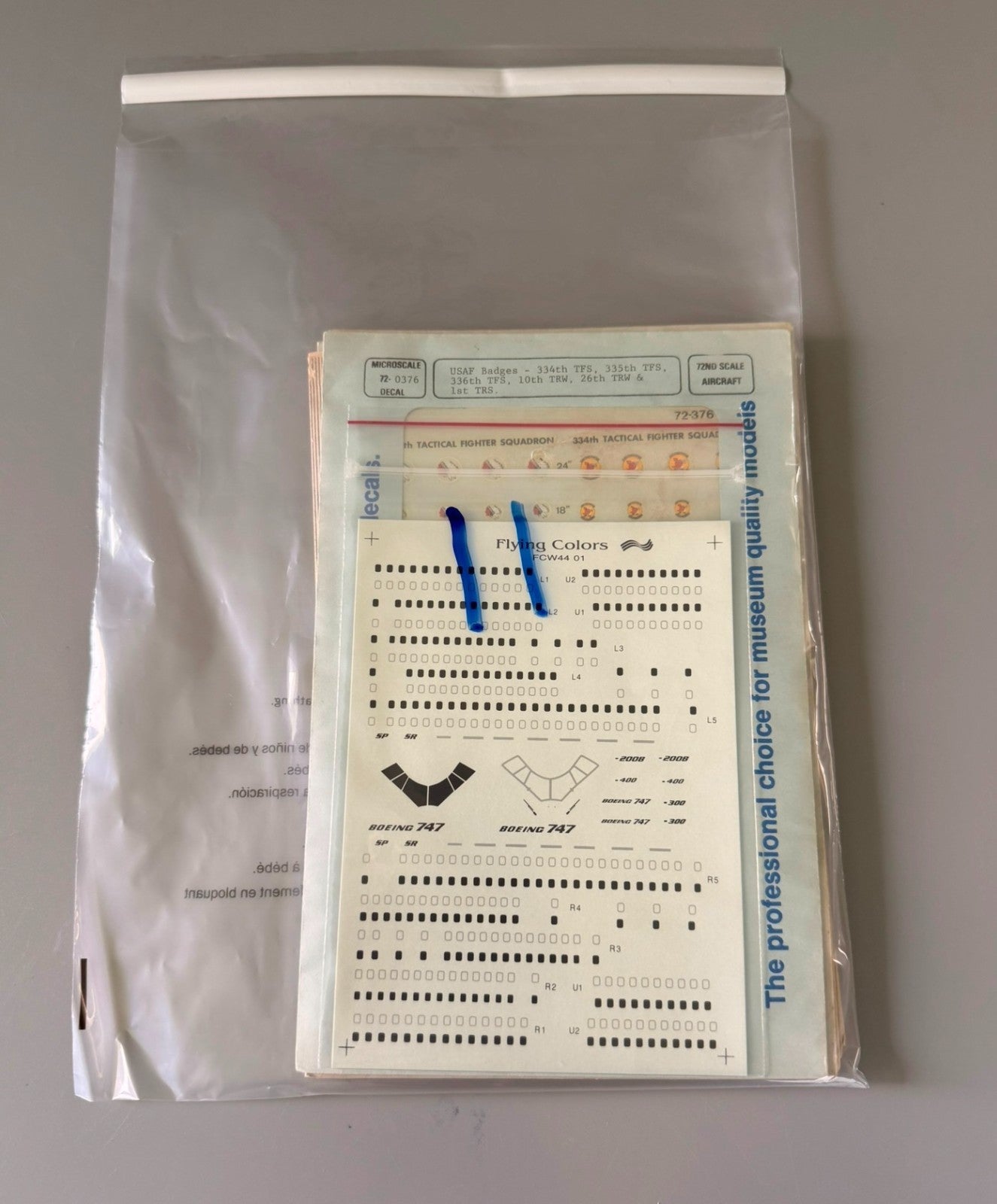 Vintage Plastic Model Kit Decal Sheets Lot of 10 Assorted. #11